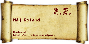 Máj Roland névjegykártya